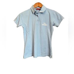3 for 30! Fly emirates light blue polo shirt